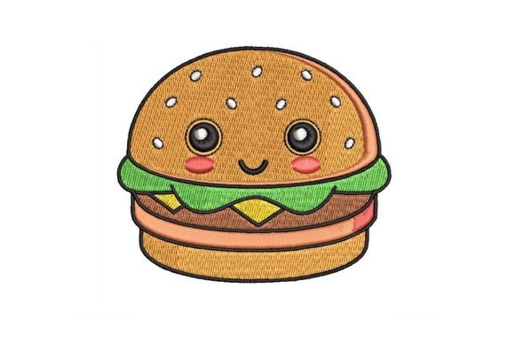 Burger Kawaii Embroidery Design Review