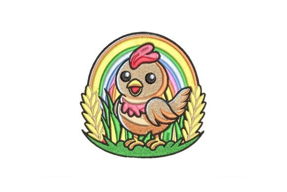 Colorful Chicken Embroidery Design Review