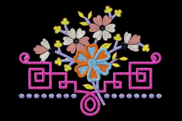 Creative Flowers with Embroidery Motifs Review