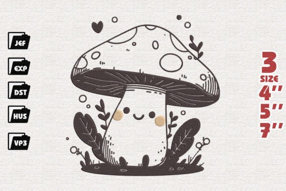 Cute Mushrooms Embroidery Design Review