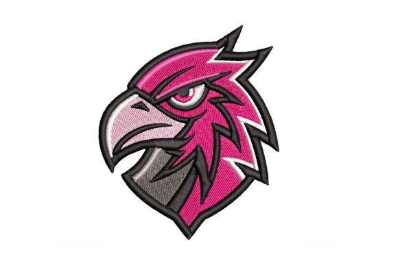 Eagle Head Minimalistic Embroidery Design