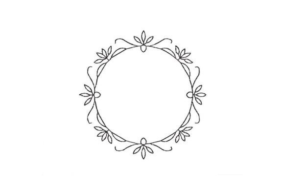 Floral Frame Circle Embroidery Design Review