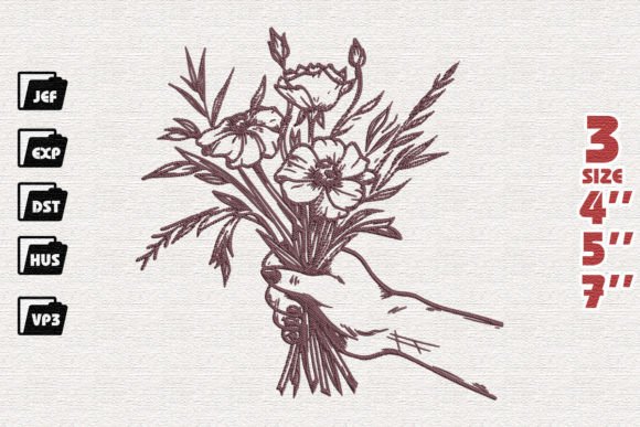 Floral Holding Embroidery Review for Apparel Projects