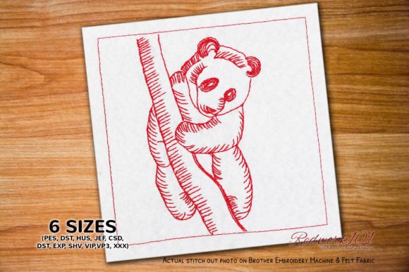 Panda on Branch Bluework Embroidery Review