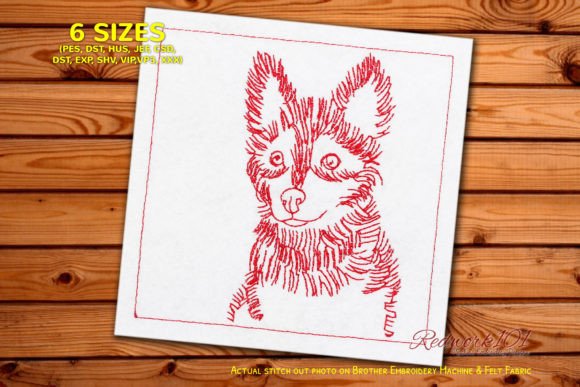 Pomsky Cute Dog Bluework Embroidery Review